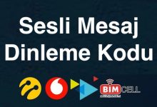 Sesli Mesaj Dinleme Turkcell, Vodafone ve Türk Telekom