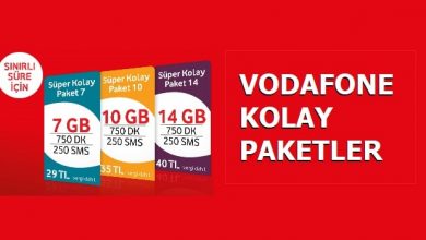 Vodafone Faturasız Süper Kolay Paketler