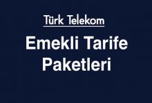 Türk Telekom Emekli Faturalı, Faturasız Tarife Paketleri
