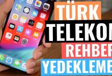 Türk Telekom Rehber Yedekleme, Kapatma, Gizleme ve Aktarma