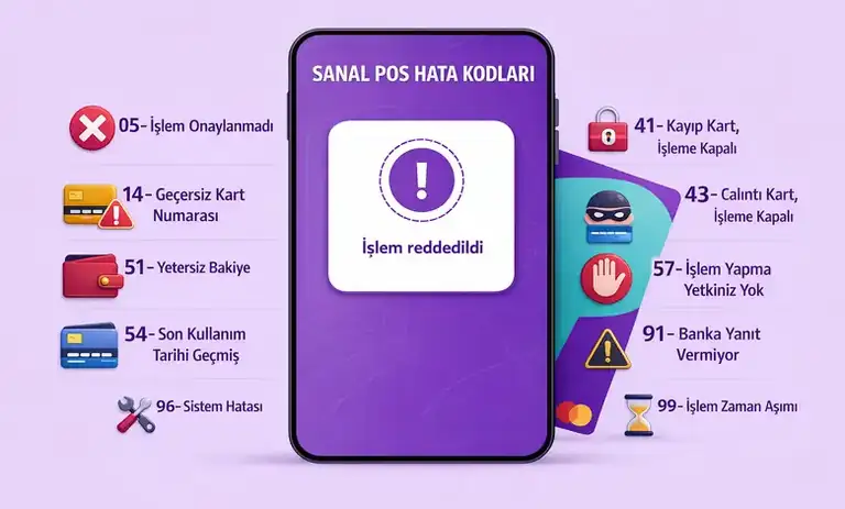 Sanal POS Hata Kodların Anlamları ve Çözümleri 2026