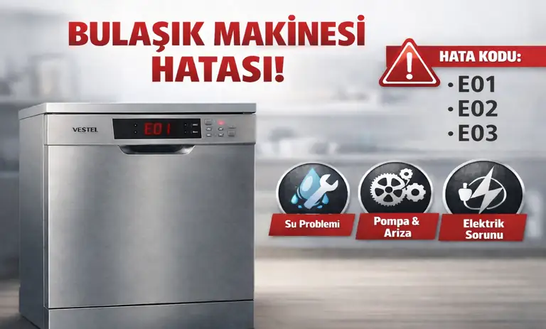 Vestel Bulaşık Makinesi Arıza Hataları ve Çözümleri