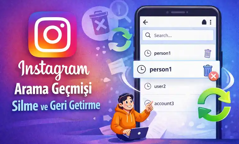 Instagram Arama Geçmişi Silme ve Geri Getirme 2026