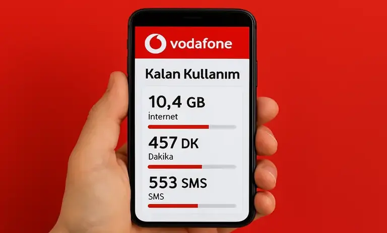 Vodafone Kalan Kullanım Hakları Öğrenme (Bakiye) Sorgulama