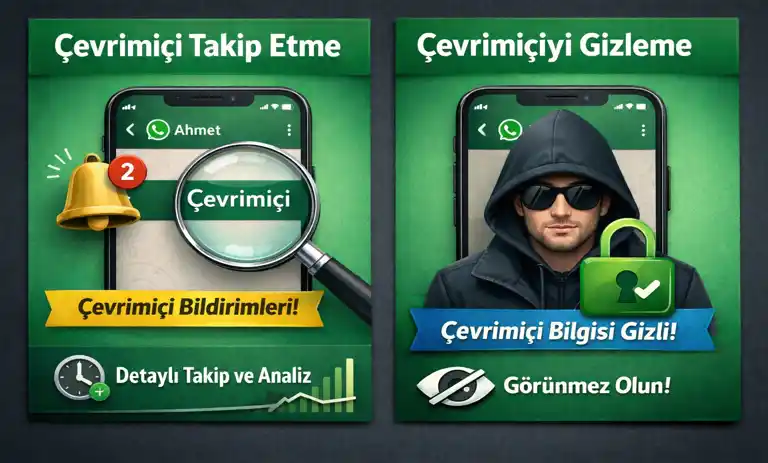 WhatsApp Çevrimiçi Takip Etme ve Çevrimiçiye Gizleme 2026